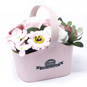 Bouquet Petite Basket - Peaceful Pink - Click Image to Close